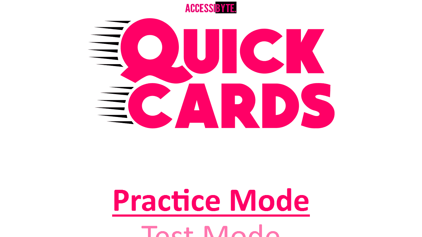 Quick Cards - An accessible way to study.