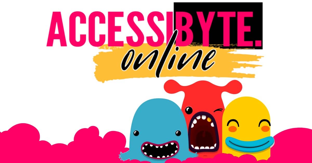 accessibyte online logo with typing pets