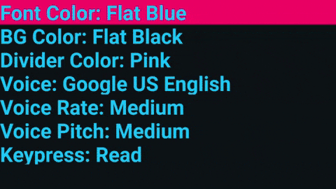 color easing animated gif showing smooth changing of text colors