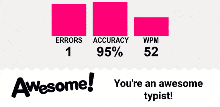 Typio score screenshot