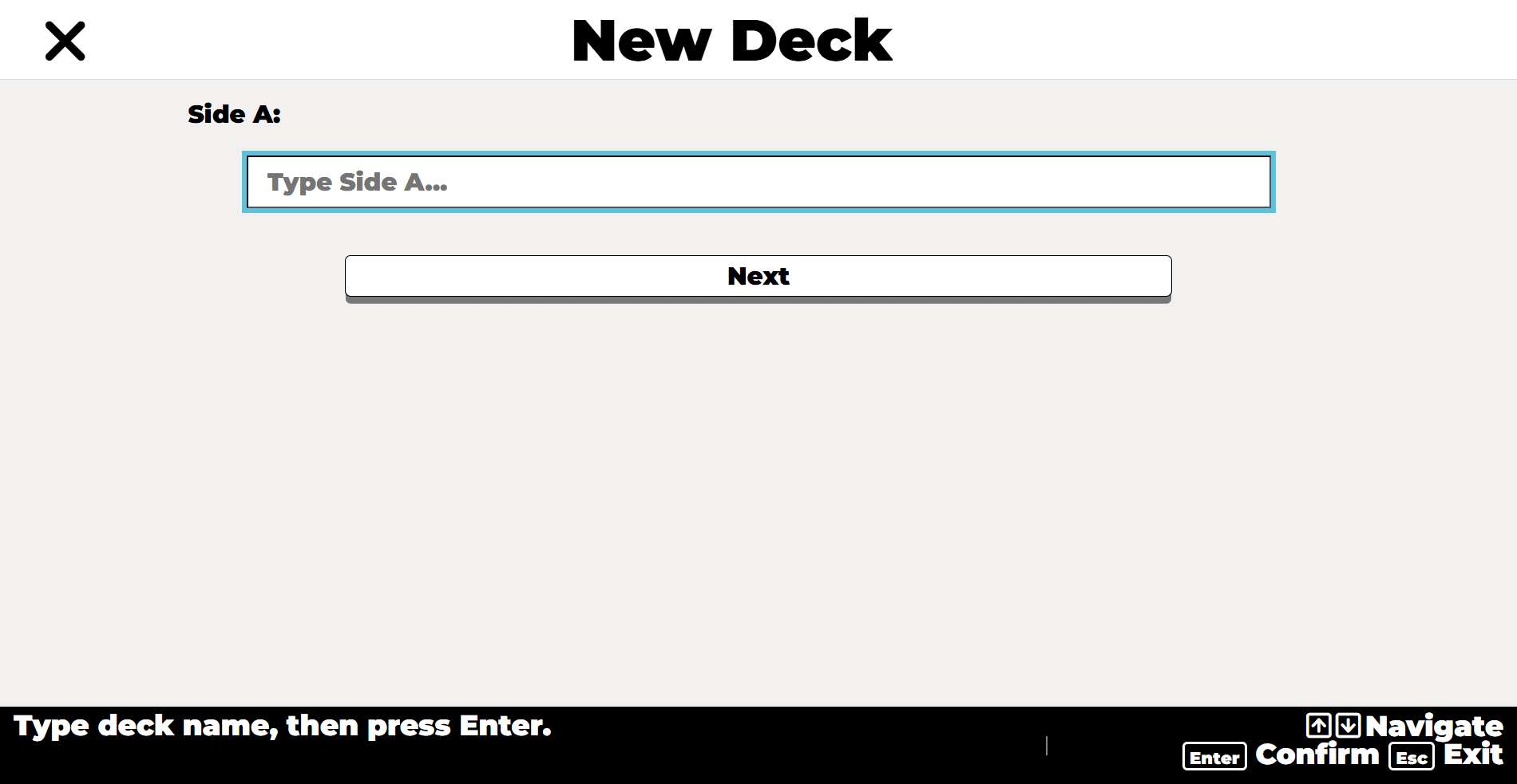 Quick Cards - Deck Editor
