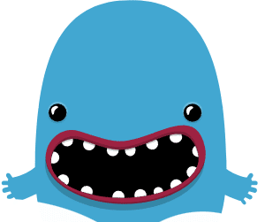 blue typing pet